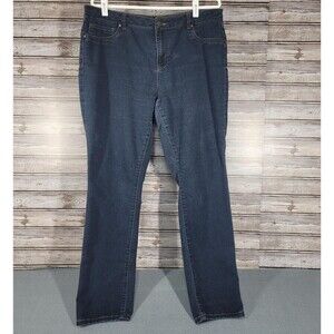 Womens Jeans - D. Jeans Size 14 Emboidered Pockets - Straight Leg - Mid rise